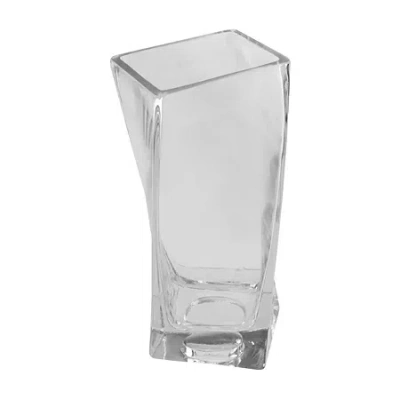 Northlight 4.25'' Dual Purpose Twisted Rectangular Transparent Glass Tea Light Candle Holder