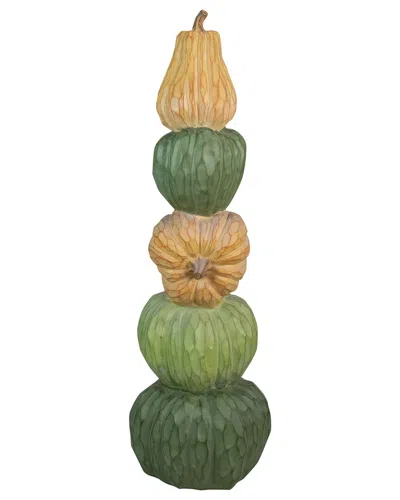 Northlight 42.5in Five Tiered Stacked Pumpkins Thanksgiving Decor In Orange
