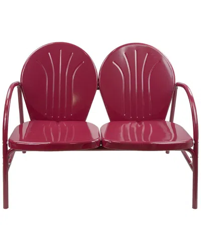 Northlight 42in Outdoor Retro Tulip Steel Loveseat