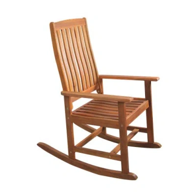 Northlight 43" Brown Solid Comfortable Outdoor Patio Rocking Chair