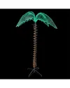 Northlight 4.5ft Green & Tan Led Palm Tree Outdoor Rope Light Silhouette In Brown