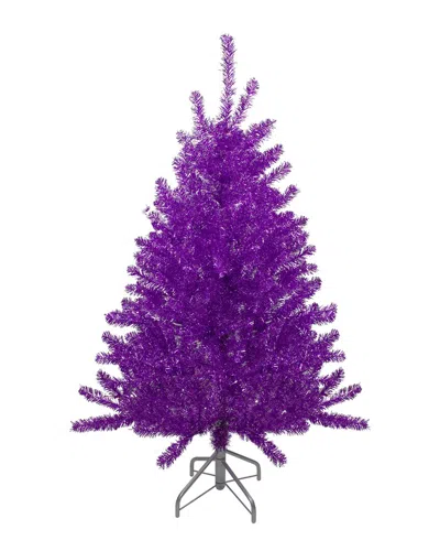 Northlight 4.5ft Metallic Tinsel Artificial Christmas Tree In Purple