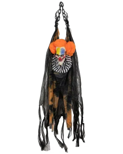 Northlight 46in Animated Clown With Led Eyes Hanging Halloween Decoration In Black