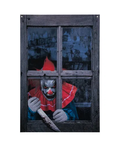 Northlight 47" Creepy Clown Scary Window Halloween Decoration In Multi