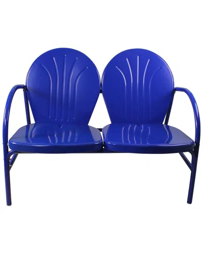Northlight 47in Outdoor Retro Tulip Steel Loveseat