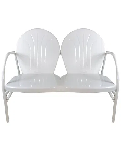Northlight 47in Outdoor Retro Tulip Steel Loveseat