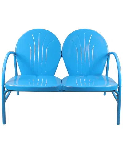 Northlight 47in Outdoor Retro Tulip Steel Loveseat