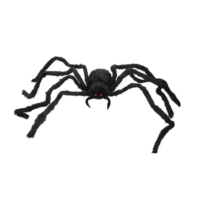 Northlight 48" Led Lighted Spider With Flashing Eyes Lighted Halloween Tabletop Decor In Black