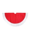 Northlight 48" Traditional Red Christmas Tree Skirt With White Border In Red