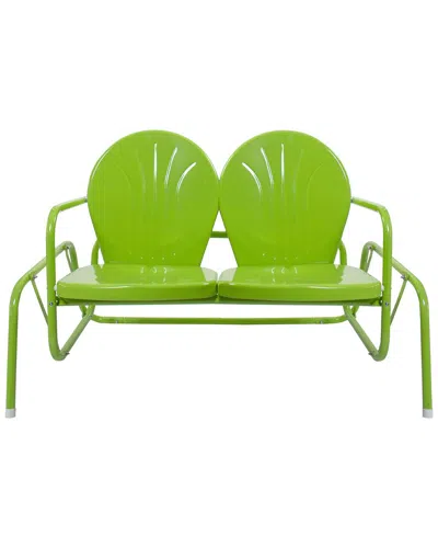 Northlight 48.25in Outdoor Retro Metal Tulip Double Glider Patio Chair