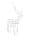 Northlight 48in Lighted White Standing Reindeer Outdoor Christmas Display In White