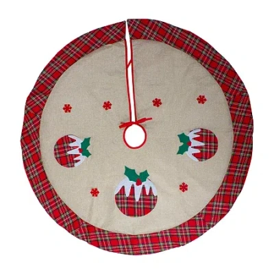 Northlight 48in Plaid With Puddings Indoor Tree Skirt In Multi