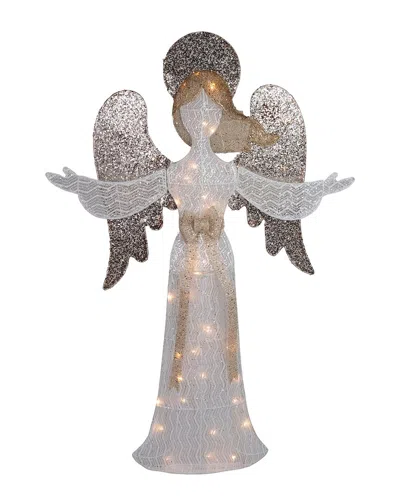 Northlight 49.25in Led Lighted White & Gold Angel Christmas Display