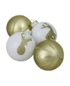 Northlight Deer 2-finish Ball 4-pc. Christmas Ornament In Gold
