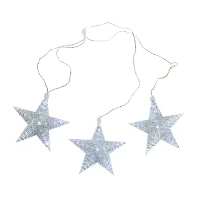 Northlight 4ft 3ct Led Cascading Star Outdoor Icicle Lights In White