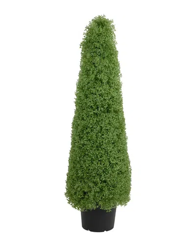 Northlight 4ft Artificial Boxwood Cone Topiary Tree With Round Pot In Green