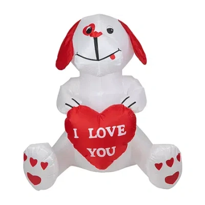 Northlight 4ft Day Doggie Lighted Valentines Day Inflatable In Red