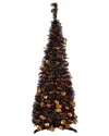 Northlight 4ft Fall Harvest Pop Up Artificial Thanksgiving Tree With Pumpkins In Orange