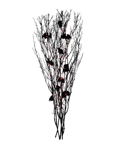 Northlight 4ft Glittered Halloween Branch With Bats Decoration In Black