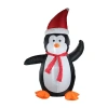 Northlight 4ft Led Inflatable Penguin Outdoor Christmas Inflatable In Black