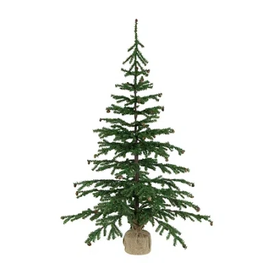 Northlight 4ft Medium With Pine Cones In Burlap Base 4 Foot Pine Christmas Tree In Green