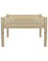 Northlight 4ft Natural Wood Raised Garden Bed Planter Box With Liner
