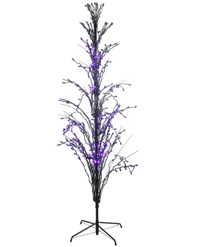 Northlight 4ft Pre-lit Cascade Outdoor Halloween Twig Tree In Black