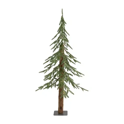 Northlight 4ft Pre Lit Medium Alpine 4 Foot Pine Christmas Tree In Green