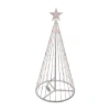 Northlight 4ft Red Led Lighted Tree Show Cone Christmas Yard Art In White