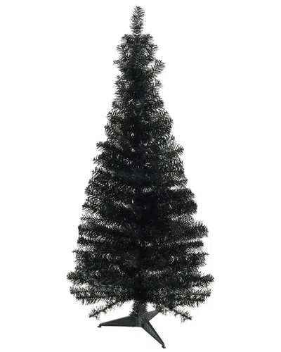 Northlight 4ft Slim Tinsel Artificial Halloween Tree In Black