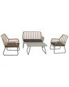 Northlight 4pc Kingstown Rattan Outdoor Patio Conversation Set With Cushions
