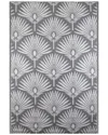 Northlight 4x6ft Fan Leaf Rectangular Outdoor Area Rug