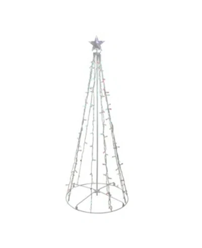 Northlight 5' Red And Green Led Lighted Twinkling Christmas Tree Outdoor Decoration