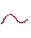 Northlight 5ft Shiny Berries Artificial Twig Christmas Garland In Red