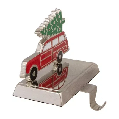 Northlight 5" Vintage Station Wagon Car With Tree Christmas Stocking Holder In Multi