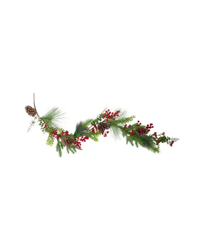 Northlight 5' X 10" Berry Pine And Eucalyptus Artificial Christmas Garland In Green