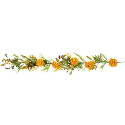 NORTHLIGHT NORTHLIGHT 5' X 10" ORANGE PEONY ARTIFICIAL FALL HARVEST GARLAND, UNLIT