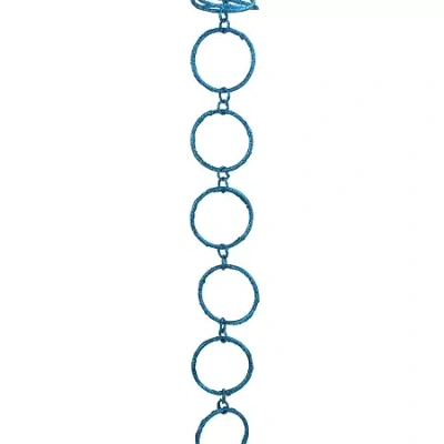 Northlight 5' X 1.75'' Turquoise Peacock Blue Round Chain Christmas Garland - Unlit
