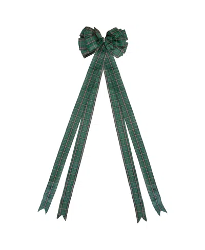 Northlight 50" 16 Loop Christmas Bow Decoration In Green