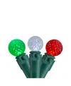 Northlight 50 Count Led G12 Berry Christmas Lights With Wire, 15.9' In Red