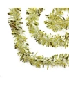 Northlight 50' Gold And White Wide Cut Christmas Tinsel Garland In Gold