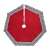 Northlight 50in Snowflake & Reindeer Christmas Tree Skirt In Red