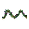 Northlight 50' X 2'' Green And Multi-color Christmas Light Bulb Wrapped Tinsel Garland - Unlit In Green