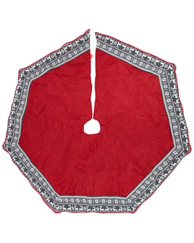 Northlight 50in Snowflake & Reindeer Christmas Tree Skirt