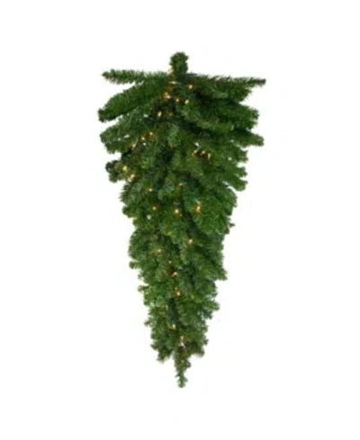 NORTHLIGHT 52" PRE-LIT CANADIAN PINE ARTIFICIAL CHRISTMAS TEARDROP SWAG