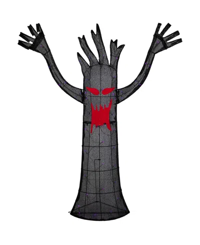 Northlight 55" Led Lighted Black Terrifying Tree Outdoor Halloween Decoration Purple Lights In Gray