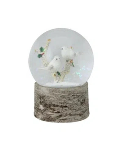 Northlight 5.5" Musical White Doves On A Branch Christmas Snow Globe In Brown