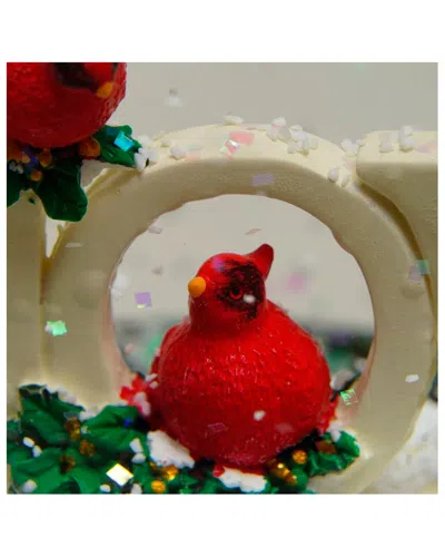 Northlight 5.5in Red Cardinals & Injoyin Inspirational Musical Christmas Snow Globe Glitterdome