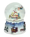 Northlight 5.5in Santa Claus On Sleigh & Snowy Village Rotating Musical Christmas Water Globe Dome