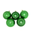 Northlight 5ct Green Shatterproof 2-finish Retro Reflector Christmas Ball Ornaments 3.25" In Green